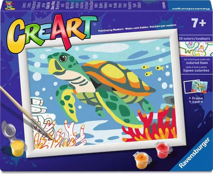 CreArt: Sea Turtle - Painting By Numbers, 7 x 10