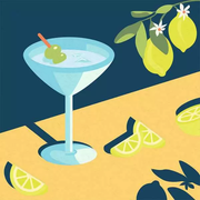 CreArt Adults Trend: Lemon Mocktail - Painting By Numbers, 8 x 8