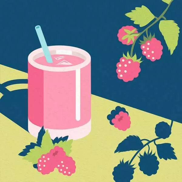 CreArt Adults Trend: Raspberry Mocktail - Painting By Numbers, 8 x 8