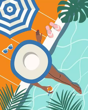CreArt Adults Trend: Pool Time - Painting By Numbers, 10 x 12