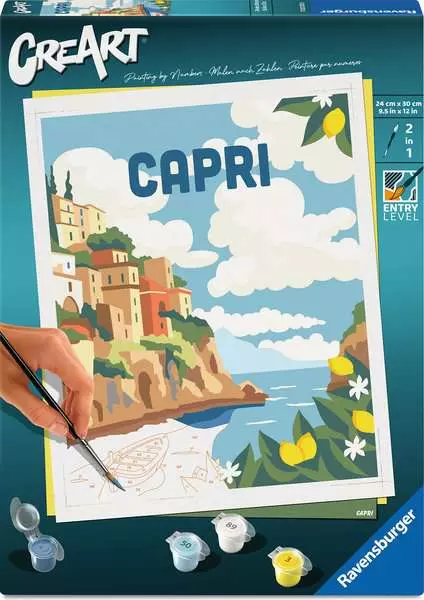CreArt Adults Trend: Capri - Painting By Numbers, 10 x 12