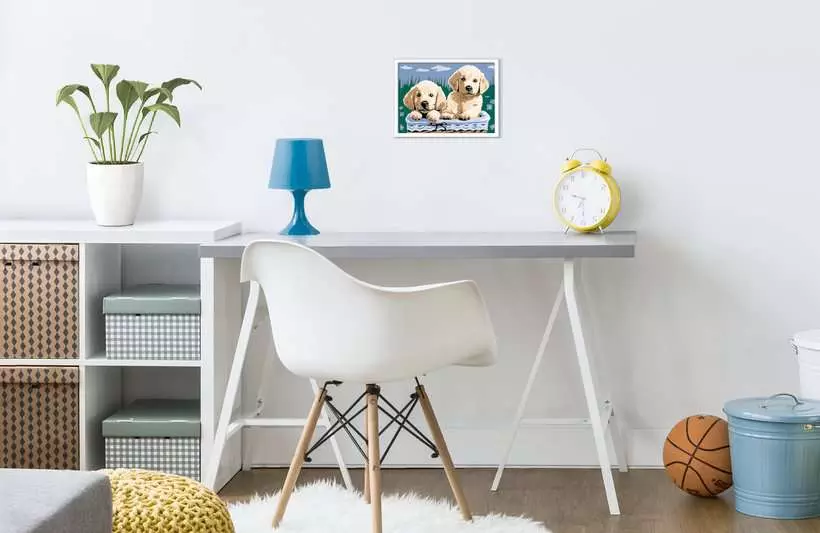CreArt: Cute Puppies - Painting By Numbers, 5 x 7