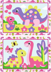 CreArt Junior: Pink Dinosaurs - Painting By Numbers