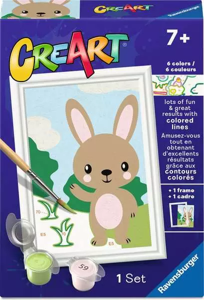 CreArt: Cute Bunny - Painting By Numbers, 3 x 5