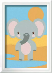 CreArt: Cute Elephant - Painting By Numbers, 3 x 5