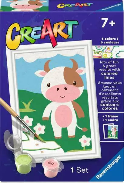 CreArt: Cute Cow - Painting By Numbers, 3 x 5