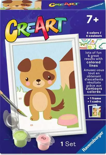 CreArt: Cute Puppy - Painting By Numbers, 3 x 5