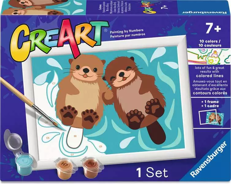 CreArt: Otter Love - Painting By Numbers, 5 x 7