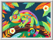 CreArt: Colorful Chameleon - Painting By Numbers, 7 x 10