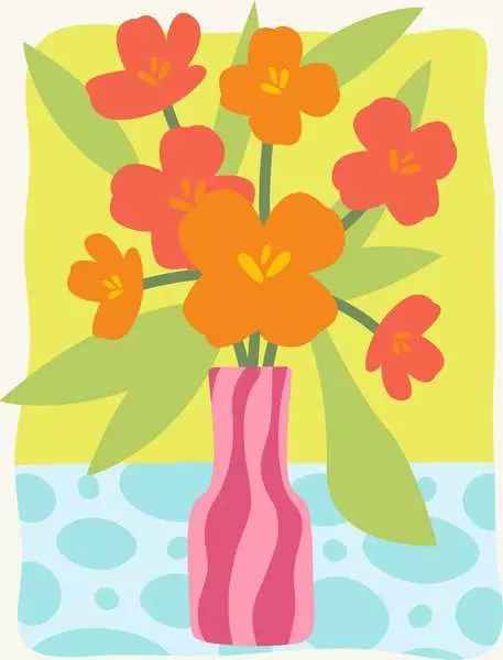 CreArt Adults Trend: Oleanders - Painting By Numbers, 7 x 10