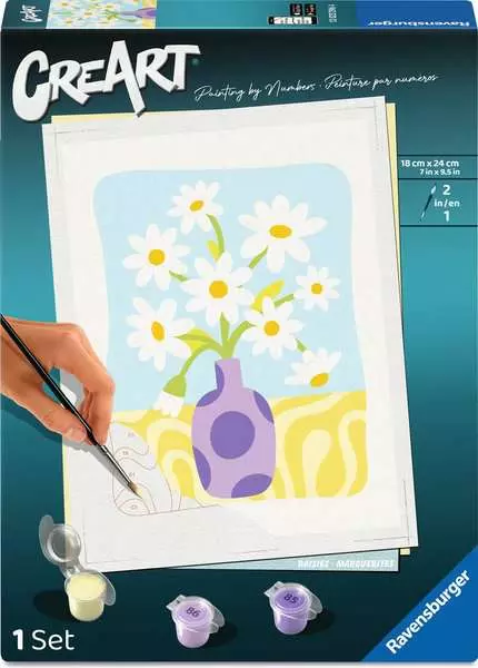 CreArt Adults Trend: Daisies - Painting By Numbers, 7 x 10