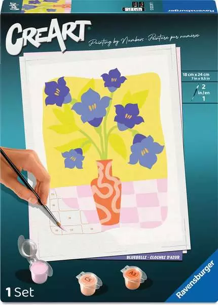 CreArt Adults Trend: Bluebells - Painting By Numbers, 7 x 10