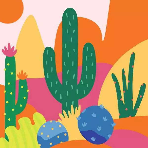 CreArt Adults Trend: Prickly Cactus - Painting By Numbers, 8 x 8