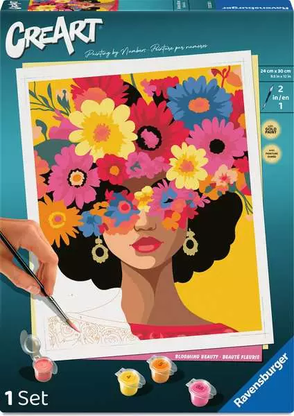 CreArt Adults Trend: Blooming Beauty - Painting By Numbers, 10 x 12