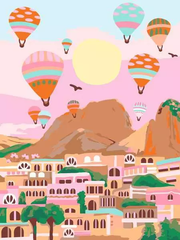 CreArt Canvas: Cappadocia - Painting By Numbers, 12 x 16