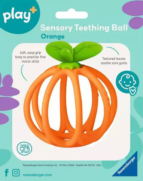 Play+ Sensory Teething Ball - Orange