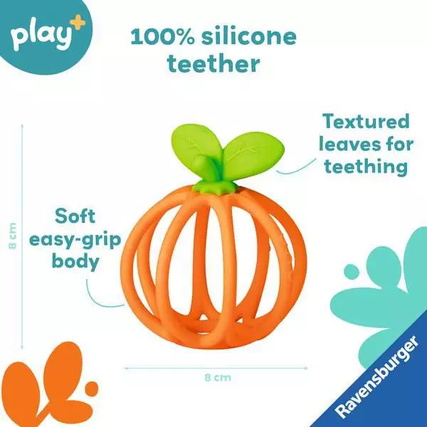 Play+ Sensory Teething Ball - Orange
