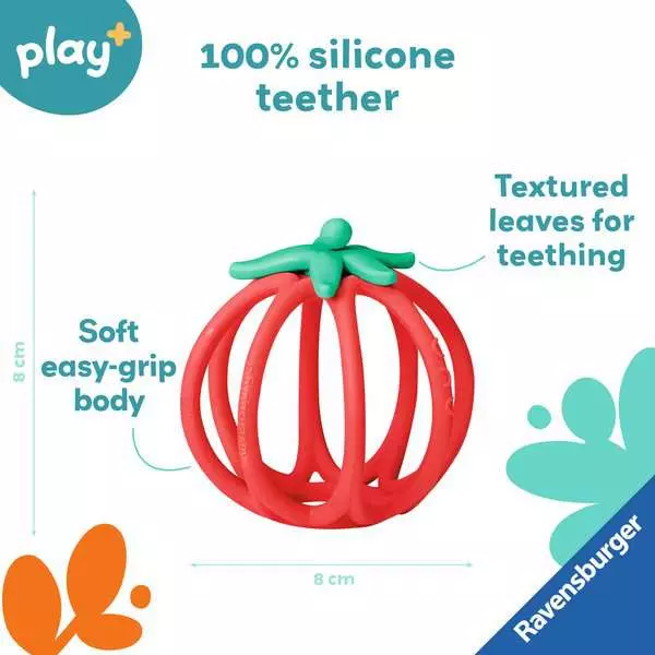 Play+ Sensory Teething Ball - Tomato