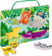 Play+ Wooden Touch & Play Puzzle: In the Jungle