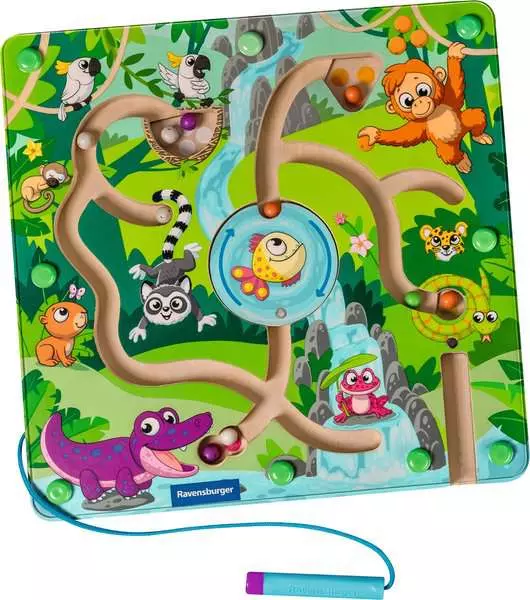 Play+ Magnetic Wooden Maze: In the Jungle