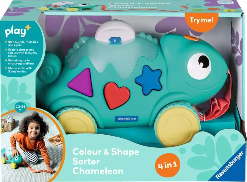 Play+ 4-in-1 Color & Shape Sorter: Chameleon