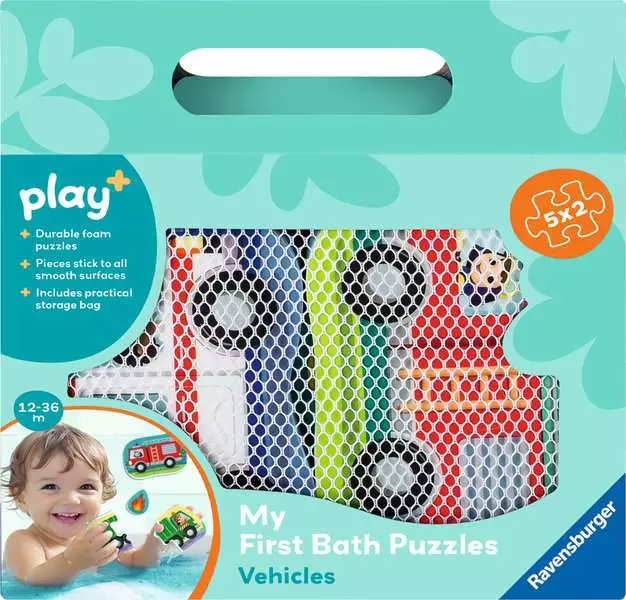 Play+ My First Bath Puzzles: Vehicles