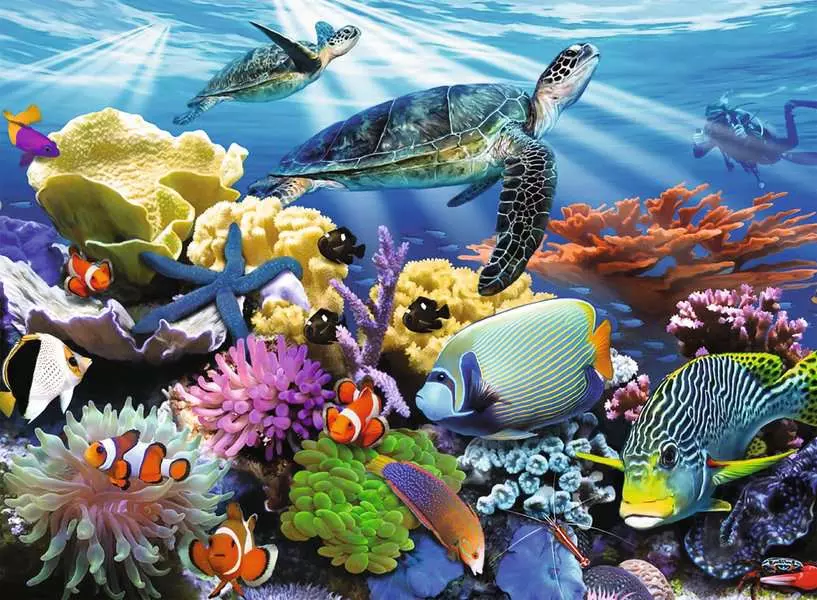 Ocean Turtles - Children's Puzzle, 200 Pieces (XXL)