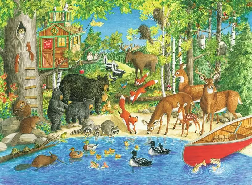 Woodland Friends - Children's Puzzle, 200 Pieces (XXL)
