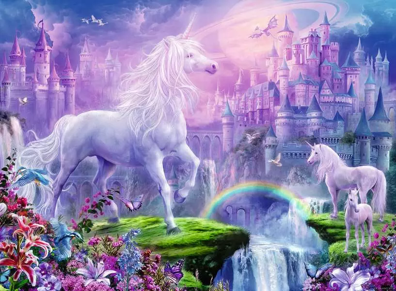 Unicorn Kingdom - Children's Puzzle, 100 Pieces (XXL)
