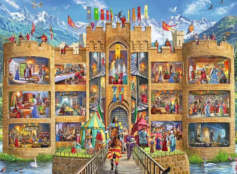 Cutaway Castle - Children's Puzzle, 150 Pieces (XXL)