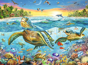 Swim with Sea Turtles - Children's Puzzle, 100 Pieces (XXL)