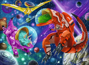 Space Dinosaurs - Children's Puzzle, 200 Pieces (XXL)