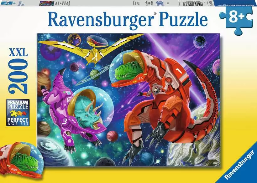 Space Dinosaurs - Children's Puzzle, 200 Pieces (XXL)