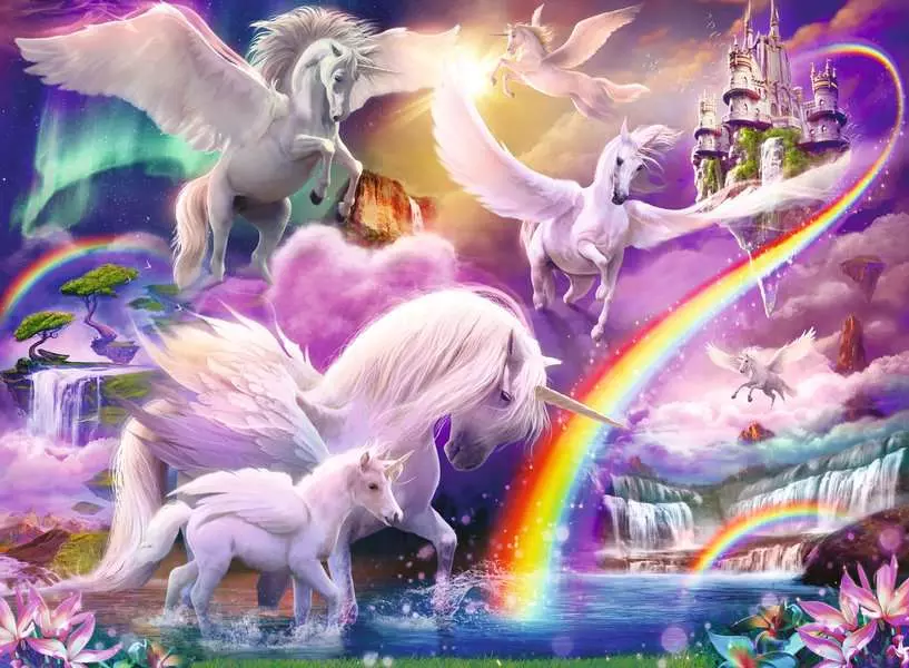 Pegasus Unicorns - Children's Puzzle, 100 Pieces (XXL)