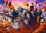 Star Wars: The Mandalorian - Face-Off - Children's Puzzle, 200 Pieces (XXL)