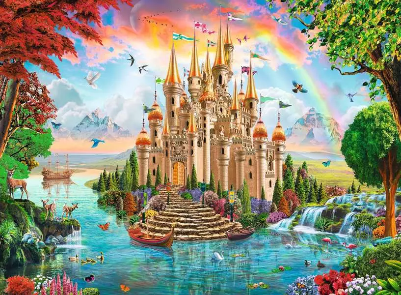 Rainbow Castle - Children's Puzzle, 100 Pieces (XXL)