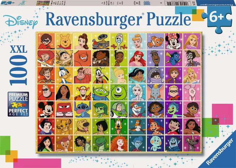 Disney Classics: Color Palette - Children's Puzzle, 100 Pieces (XXL)