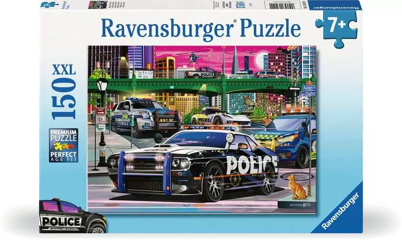 Police on Patrol - Children's Puzzle, 150 Pieces (XXL)