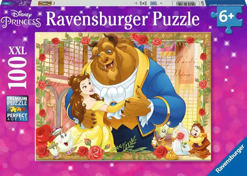 Disney Princess: Belle & Beast - Children's Puzzle, 100 Pieces (XXL)