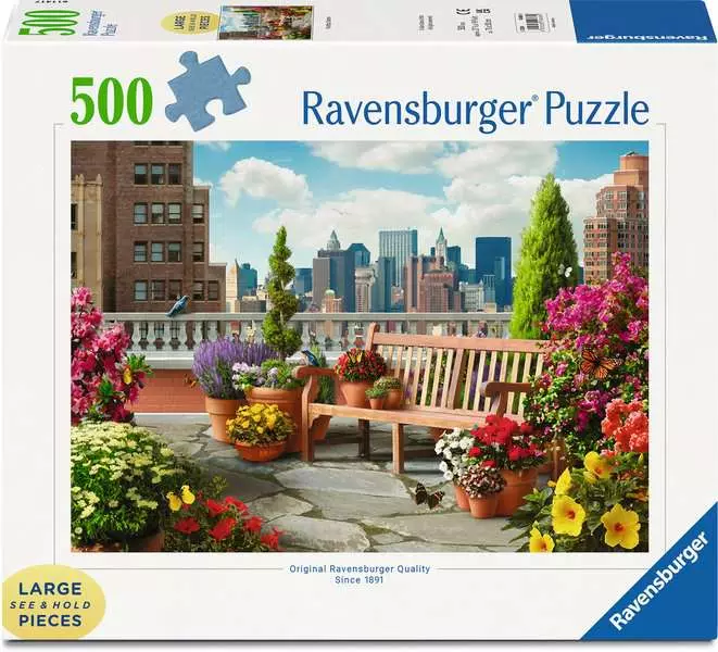 Rooftop Garden - Larger Puzzle Pieces, 500 Pieces (Large)