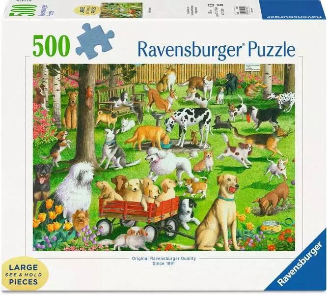 At The Dog Park - Larger Puzzle Pieces, 500 Pieces (Large)