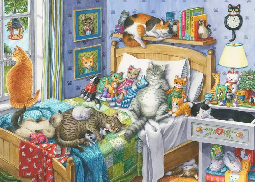 Cat Nap - Larger Puzzle Pieces, 500 Pieces (Large)