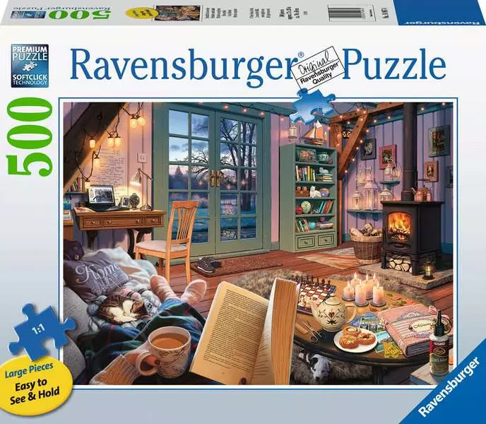 Cozy Retreat - Larger Puzzle Pieces, 500 Pieces (Large)