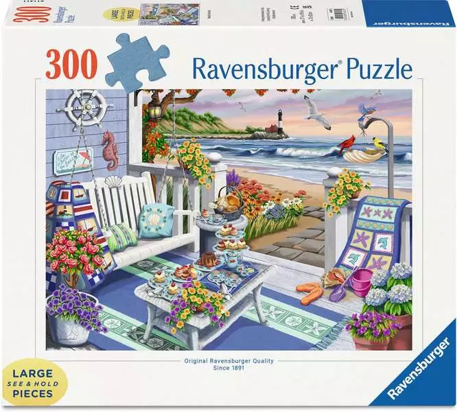 Seaside Sunshine - Larger Puzzle Pieces, 300 Pieces (Large)