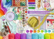 Needlework Station - Larger Puzzle Pieces, 500 Pieces (Large)