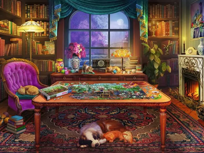Puzzler's Place - Larger Puzzle Pieces, 750 Pieces (Large)