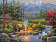 Riverside Livingroom - Larger Puzzle Pieces, 750 Pieces (Large)