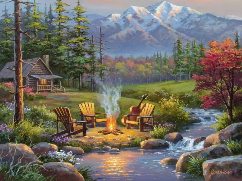 Riverside Livingroom - Larger Puzzle Pieces, 750 Pieces (Large)
