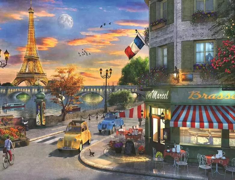 Paris Sunset - Standard Adult Puzzle, 2000 Pieces