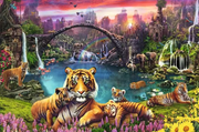Tigers in Paradise - Standard Adult Puzzle, 3000 Pieces